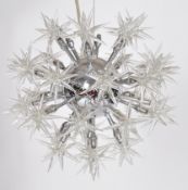 BHS - CONTEMPORARY CHROME & GLASS HANGING LIGHT