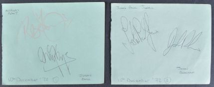 LED ZEPPELIN - FULL BAND SET OF AUTOGRAPHS - 1972 TOUR