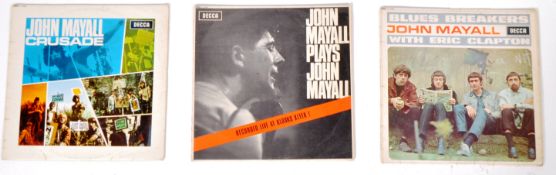 JOHN MAYALL - THREE FIRST PRESS VINYL RECORD ALBUMS