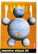VINTAGE MASSIVE ATTACK 94 LEVI PROMOTIONAL POSTER