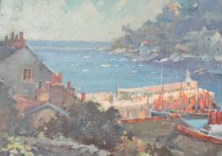 FRANK DUFFIELD (1901-1982) ACRYLIC ON BOARD PAINTING