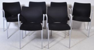SIX MID CENTURY SENATOR S21 HAVANA OFFICE CHAIRS