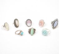 GROUP OF 925 SILVER RINGS