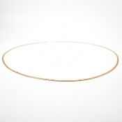 HALLMARKED 9CT GOLD FLAT CURB LINK NECKLACE