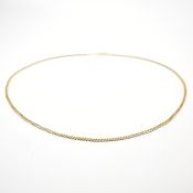 HALLMARKED 9CT GOLD FLAT LINK NECKLACE CHAIN
