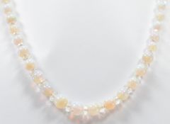 OPAL & ROCK CRYSTAL BEAD NECKLACE