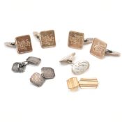 ASSORTED VINTAGE SILVER CUFFLINKS