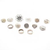 GROUP OF 925 SILVER RINGS