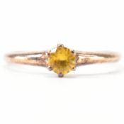 VINTAGE YELLOW METAL CITRINE RING