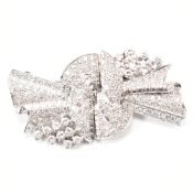 ART DECO DIAMOND DRESS CLIP BROOCH