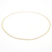 VINTAGE 9CT GOLD ROLO LINK CHAIN NECKLACE