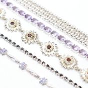 GROUP OF 925 SILVER CHAIN BRACELETS