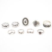 GROUP OF 925 SILVER RINGS