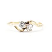 GOLD & DIAMOND CROSSOVER RING