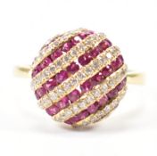18CT GOLD RUBY & DIAMOND DRESS RING