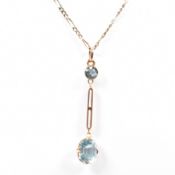 ART NOUVEAU 9CT GOLD PENDANT NECKLACE