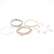 GROUP OF 925 SILVER CHAIN BRACELETS