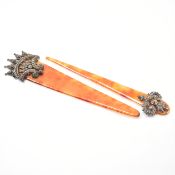 TWO ART DECO HAIR ORNAMENTS