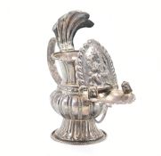 ANTIQUE NEPALESE SILVER SUKUNDA LAMP
