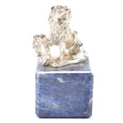 SILVER HALLMARKED LION FIGURINE
