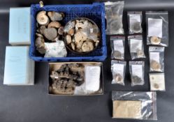 FOSSILS - LARGE COLLECTION OF AMMONITE FOSSILS & COPROLITES