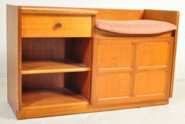NATHAN FURNITURE - SQUARES - MID CENTURY TEAK TELEPHONE TABLE