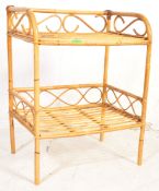 MID 20TH CENTURY BAMBOO SHELVED CABINET