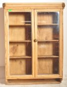 VICTORIAN LARGE PINE WALL HANGING DISPLAY CABINET