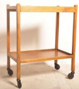 VINTAGE 20TH CENTURY OAK TWO TIERED TROLLEY
