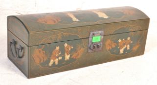 LARGE VINTAGE 20TH CENTURY CHINESE ORIENTAL SCROLL BOX