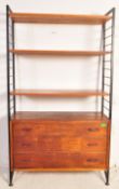RETRO VINTAGE LADDERAX TEAK MODULAR SHELVING SYSTEM