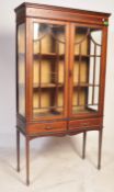 EDWARDIAN ERA INALID MAHOGANY DISPLAY CABINET