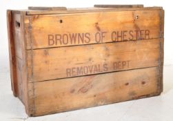 MID CENTURY WAX PINE REMOVAL SHIPPING BOX