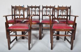 OAK DINING SUITE - DINING TABLE, SIX CHAIRS & SIDEBOARD