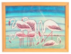 VINTAGE 20TH CENTURY TANZANIAN NATIK TIE DYE COTTON PAINTING