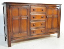 ERCOL - VINTAGE 20TH CENTURY DARK WOOD SIDEBOARD CREDENZA
