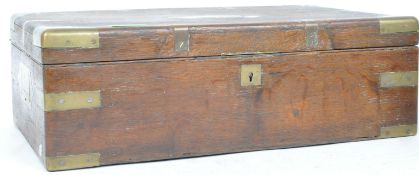 EARLY 20TH CENTURY OAK TABLE TOP CHEST / WRITING SLOPE
