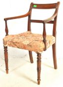 19TH CENTURY REGENCY MAHOGANY LIBRARY ARMCHAIR