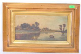 K. PEARCE - 19TH CENTURY COUNTRYSIDE OIL ON CANVAS PAINTING