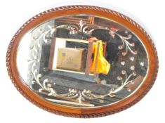 CUT DECORATIVE MAHOGANY WALL MIRROR
