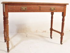 EDWARDIAN MAHOGANY & LEATHER WRITING DESK