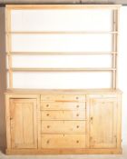 VICTORIAN 19TH CENTURY PINE LONG SIDEBOARD CREDENZA