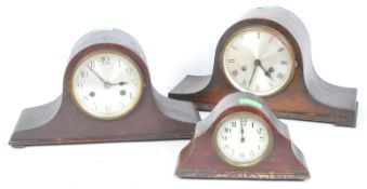 THREE MANTEL CLOCKS - JAPY FRERES & SCHLENKER & KIENZLE