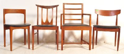FOUR MID CENTURY DINING CHAIRS - GPLAN - KOFOD-LARSEN - GORDON RUSSELL