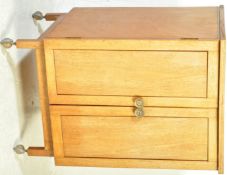 MID CENTURY MAHOGANY PEDESTAL OFFICE / MUSIC CABINET