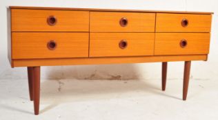 RETRO MID CENTURY 1960S SIX DRAWER TEAK SIDEBOARD