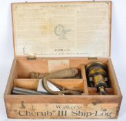 WALKER'S CHERUB III TAFFRAIL SHIP-LOG