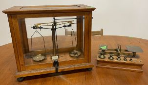 TWO SETS OF MID CENTURY SCALES