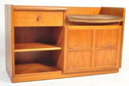 NATHAN FURNITURE - MID CENTURY TEAK HALL SETTLE TABLE