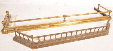 VICTORIAN BRASS FIRE GUARD / FENDER
